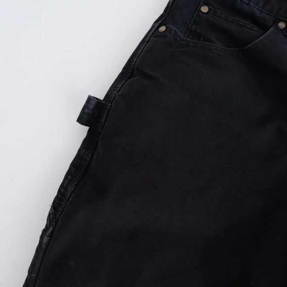 Tough Duck Black Carpenter Style Fleece Lined Pants - Picture 7 of 13